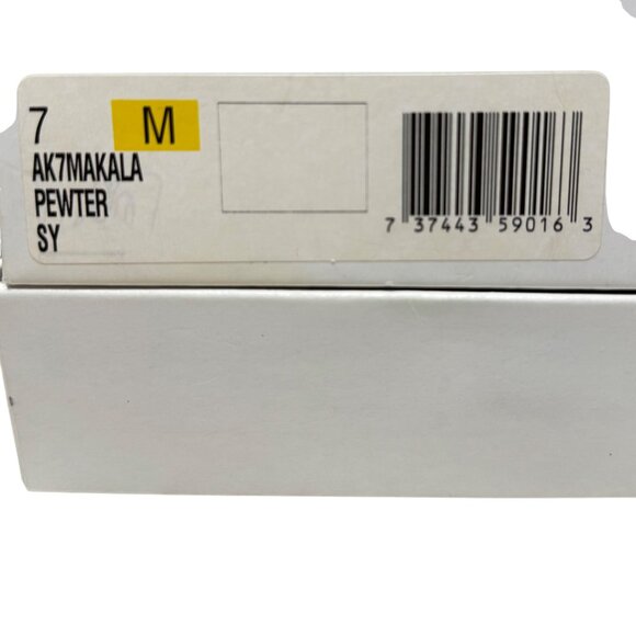 Anne Klein Makala Pewter Gray Wedge Sandals 7M Jewel Accents Ankle Strap - READ - Picture 15 of 15